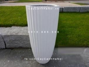 Chậu cây cảnh composite iPot tròn xọc dọc| IP-00029