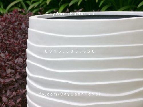 Chậu cây composite iPot tròn xọc ngang| IP-00058