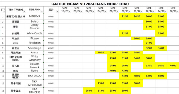 Bảng báo giá cây hoa lan huệ ngoại nhập 1