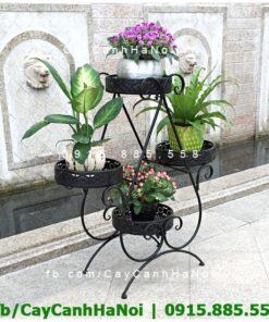Giá sắt hình trái tim trang trí cây hoa