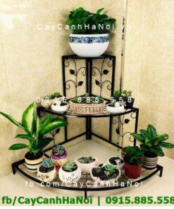 Kệ Sắt Đặt Góc 3 Tầng Trang Trí Cây Cảnh