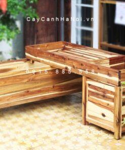 Chậu gỗ trồng cây chữ L - DCDS016