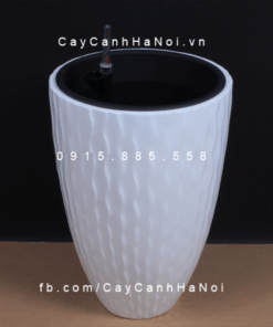 Chậu composite trồng cây cao cấp thông minh | 1100S (Trắng bóng)
