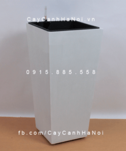 Chậu composite trồng cây cao cấp thông minh | 1606S (Trắng mờ)