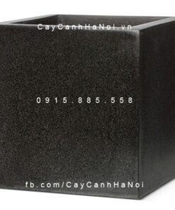 Chậu xi măng vuông trồng cây cao cấp đá mài | M11
