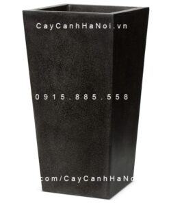 Chậu xi măng vuông trồng cây cao cấp đá mài | M16