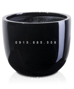 Chậu Composite Anber trồng cây cao cấp | 1083 (Đen bóng)