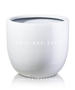 Chậu Composite Anber trồng cây cao cấp | 1083 (Trắng bóng)