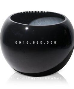 Chậu Composite Anber trồng cây cao cấp | 1091 (Đen bóng)