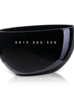 Chậu Composite Anber trồng cây cao cấp | 1095 (Đen bóng)