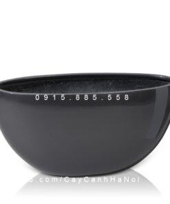 Chậu Composite Anber trồng cây cao cấp xám bóng | 1095