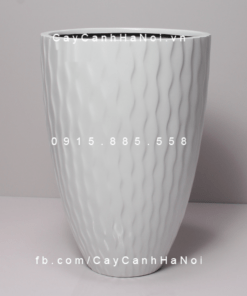 Chậu Composite Anber trồng cây cao cấp | 1100 (Trắng bóng)