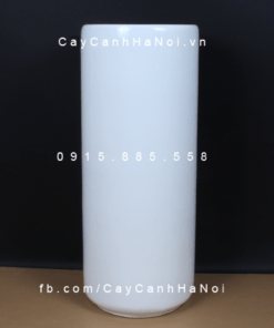 Chậu Composite Anber trồng cây cao cấp | 1232 (Trắng bóng)