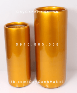 Chậu Composite Anber trồng cây cao cấp | 1232 (Vàng gold)