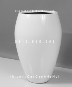 Chậu Composite Anber trồng cây cao cấp | 1240 (Trắng bóng)