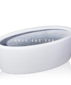 Chậu Composite Anber trồng cây cao cấp | 1391 (Trắng bóng)