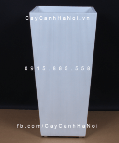 Chậu Composite Anber trồng cây cao cấp trắng mờ | 1606