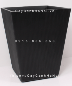 Chậu Composite Anber trồng cây cao cấp đen mờ | 1607