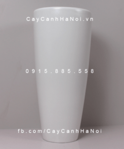 Chậu composite Anber trồng cây cao cấp trắng mờ | 1649