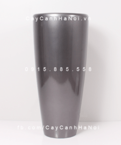 Chậu Composite Anber trồng cây cao cấp xám bóng | 1649