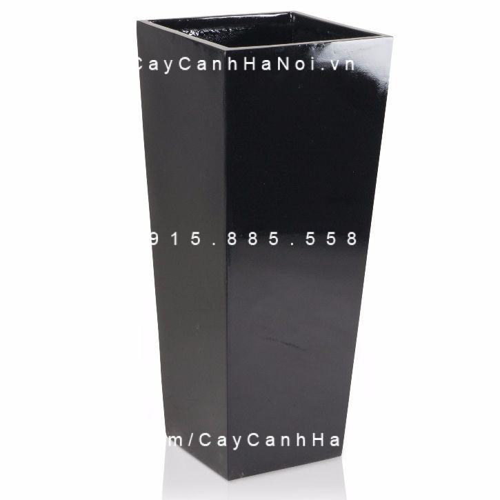 Chậu Composite Anber trồng cây cao cấp | 1014 (đen bóng)