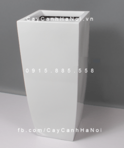 Chậu Composite Anber trồng cây cao cấp | 1025 (Trắng mờ)