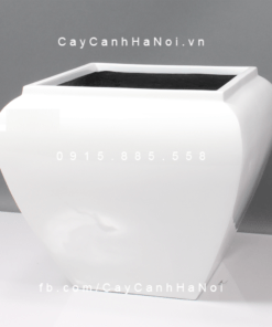 Chậu Composite Anber trồng cây cao cấp | 1026 (Trắng bóng)