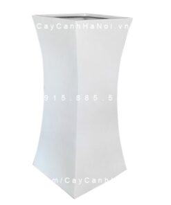 Chậu Composite Anber trồng cây cao cấp | 1027 (Trắng bóng)