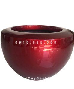 Chậu Composite Anber trồng cây cao cấp đỏ đô bóng | 1126