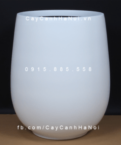 Chậu Composite Anber trồng cây cao cấp trắng mờ | 1133