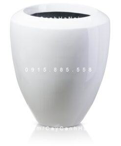 Chậu Composite Anber trồng cây cao cấp | 1138 (Trắng bóng)