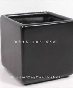 Chậu Composite Anber vuông trồng cây cao cấp | 1476 (Đen mờ)