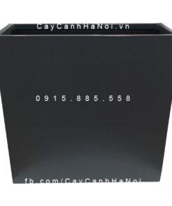 Chậu Composite Anber chữ nhật lớn trồng cây cao cấp | 1772 (Đen mờ)