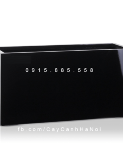 Chậu Composite Anber chữ nhật trồng cây cao cấp | 5001 (Đen bóng)