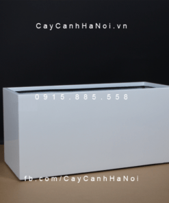 Chậu Composite Anber chữ nhật trồng cây cao cấp | 5001 (Trắng bóng)