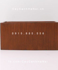 Chậu Composite Anber chữ nhật trồng cây cao cấp | 5001 (Vân gỗ)