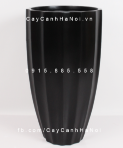 Chậu Composite Anber vân nổi trồng cây cao cấp | 6668 (Đen mờ)