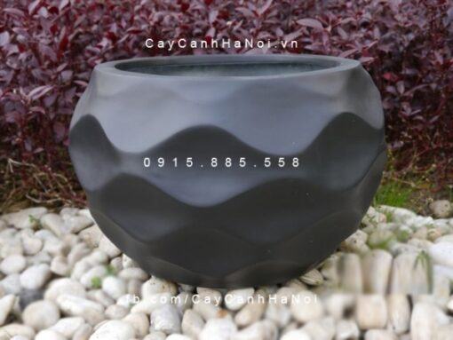 Chậu nhựa composite iPot họa tiết nổi| IP-00099