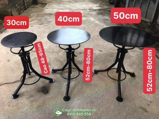 Các kích thước bàn xoay tăng giảm chiều cao