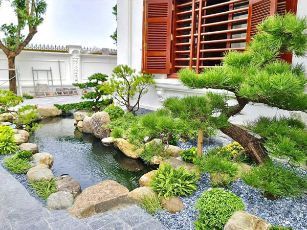 tieu-canh-san-vuon-biet-thu-voi-ho-nuoc-nhan-tao Tiểu cảnh sân vườn biệt thự với hồ nước tiểu cảnh, suối nhân tạo