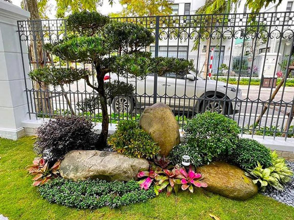 tieu-canh-san-vuon-nho-truoc-nha Tiểu cảnh sân vườn nhỏ trước nhà cho nhà phố