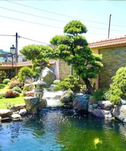 Tiểu cảnh thác nước sân vườn biệt thự