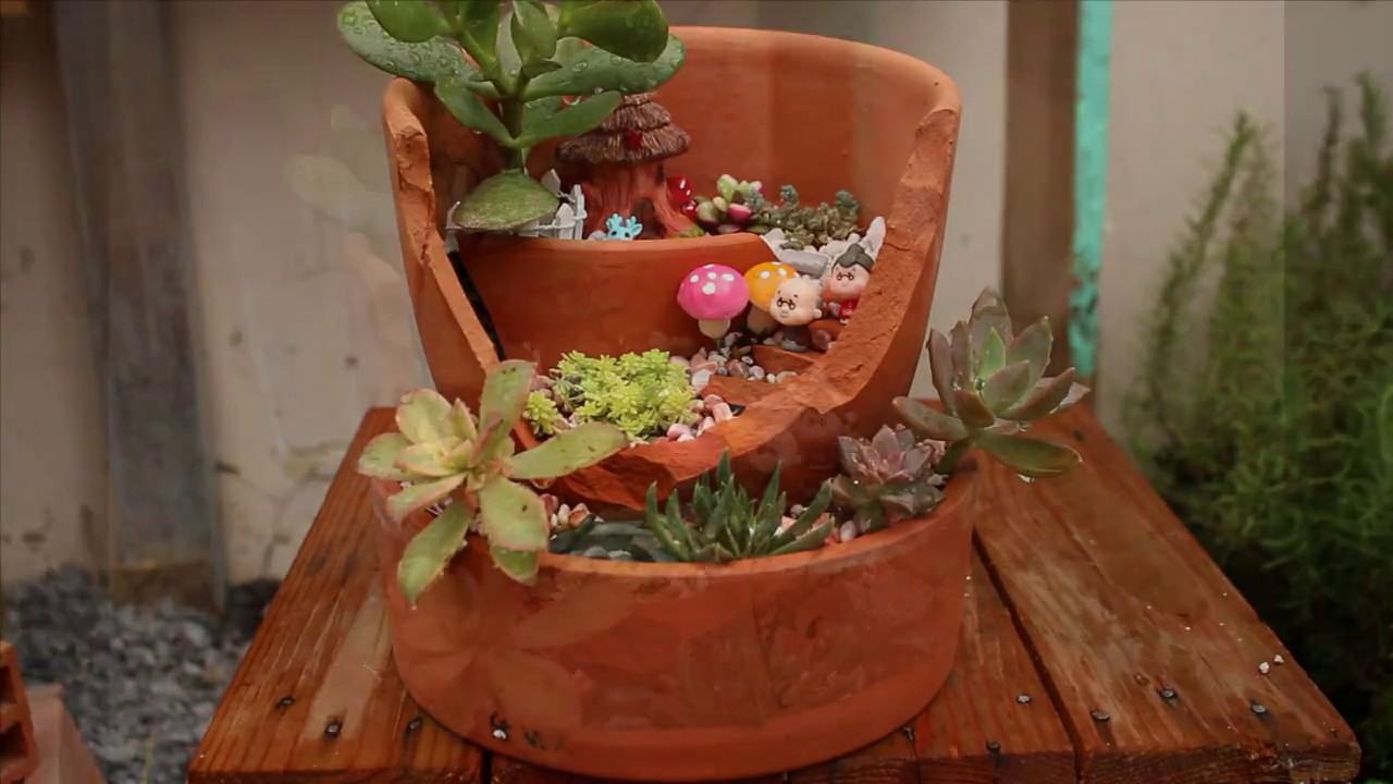 Chậu tiểu cảnh bằng sứ