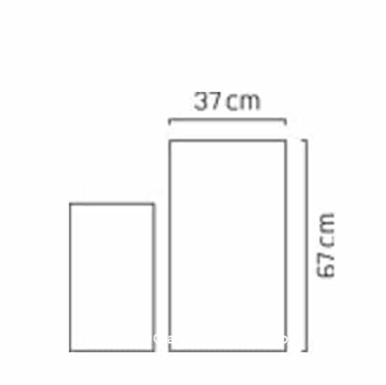 Chậu cây cảnh composite Esteras Deventer trụ vuông