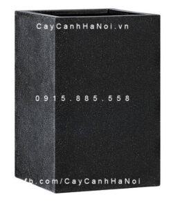Chậu nhựa trồng cây composite Esteras Venlo vân đá màu đen