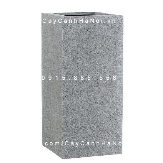 Chậu nhựa trồng cây composite Esteras WEERT vân đá ghi